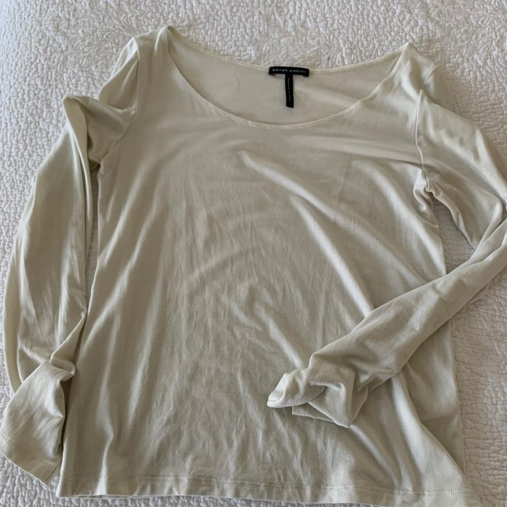 Cream Long Sleeve Top